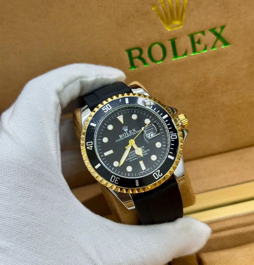Rolex Submariner Silicona Bisel Negro y Dorado