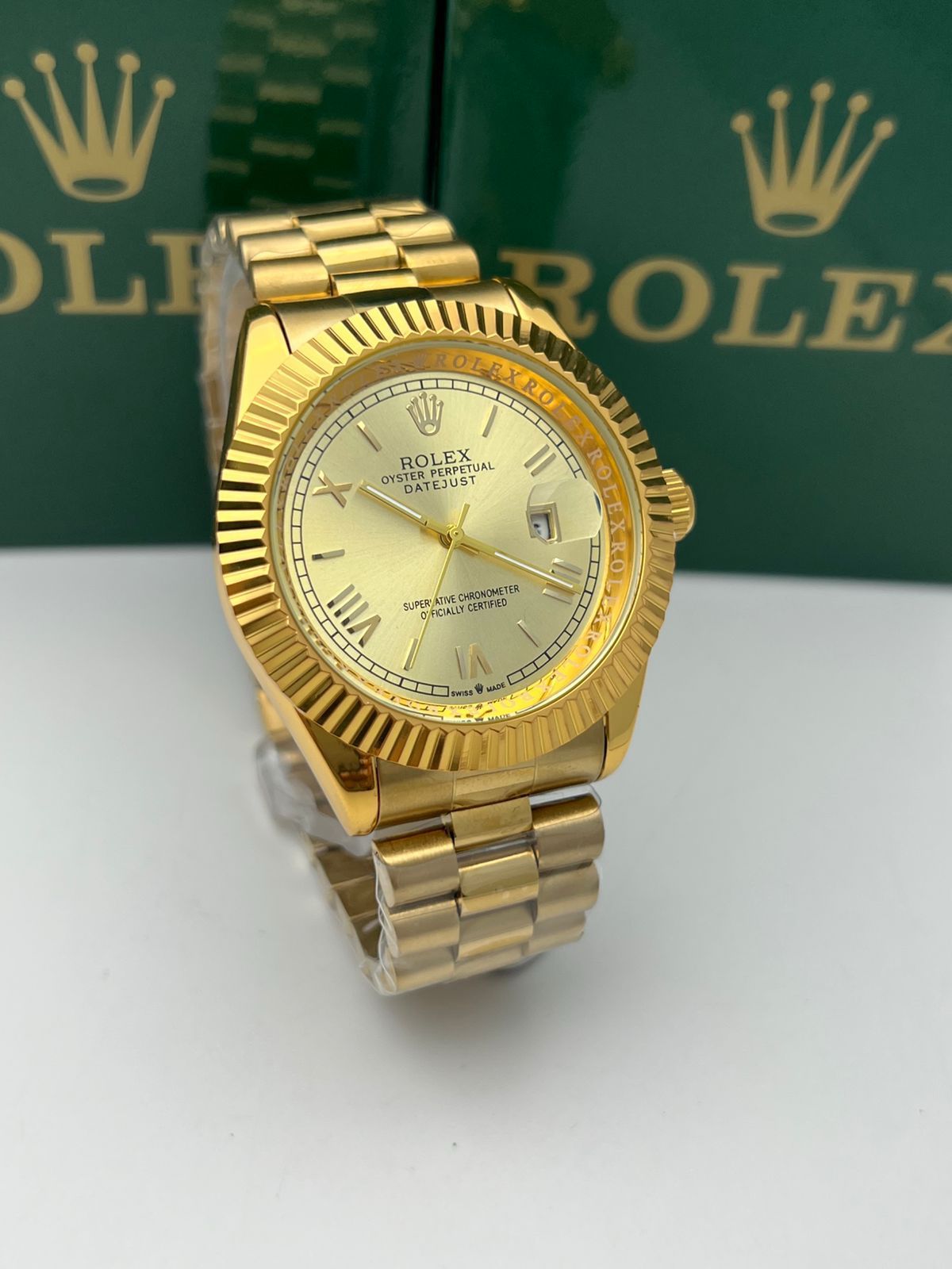 Rolex Datejust Dorado Fondo Dorado