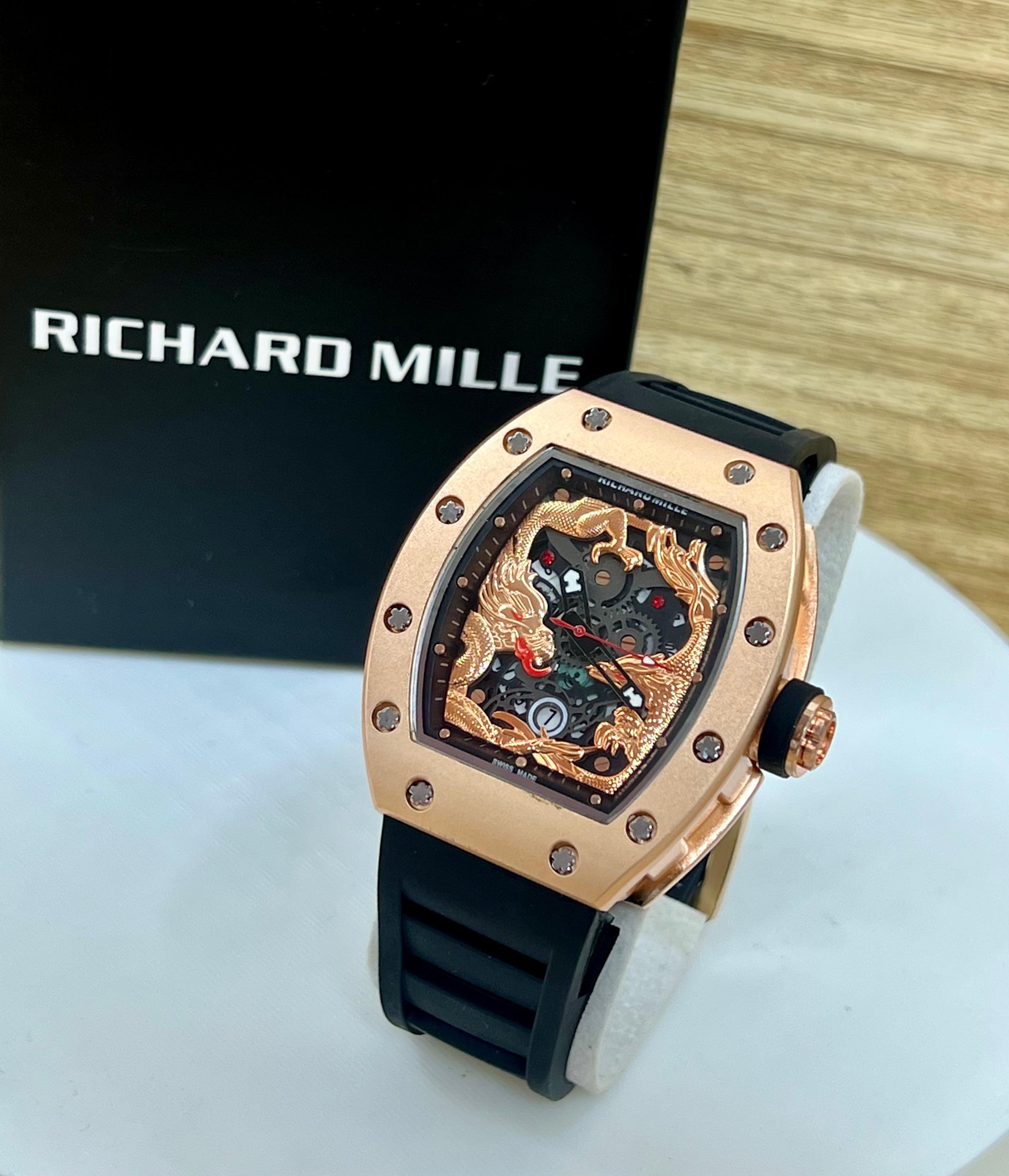 Richard Mille negro bisel bronce