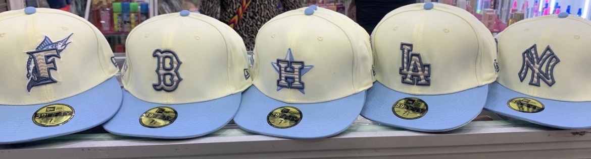 Gorra cerrada - Biege con azul